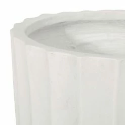 Noble House Gilmanton 16 in. and 12.5 in. Tall Antique White Lightweight Concrete Outdoor Planter Set -Breeze Decor Sales Store antique white noble house plant pots 107704 fa 1000