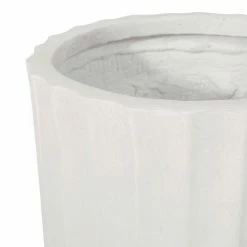 Noble House Gilmanton 12.5 in. and 10 in. Tall Antique White Lightweight Concrete Outdoor Planter Set (2-Packs) -Breeze Decor Sales Store antique white noble house plant pots 107706 44 1000