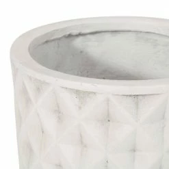 Noble House Corbett 13 in. and 10 in. Tall Antique White Lightweight Concrete Outdoor Planter Set (2-Pack) -Breeze Decor Sales Store antique white noble house plant pots 107716 fa 1000