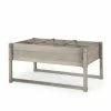 Noble House Atina 49.25 in. Antique White Firwood Trough Planter