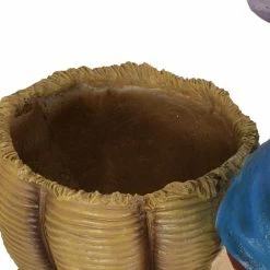 Noble House Eloam 28.25 in. Tall Blue and Brown Concrete Lightweight Rabbit Planter -Breeze Decor Sales Store blue and brown noble house plant pots 105962 c3 1000