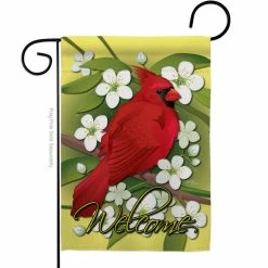 Breeze Decor 13 in. x 18.5 in. Cardinal Birds Garden Flag 2-Sided Friends Decorative Vertical Flags