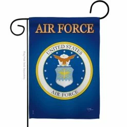Breeze Decor 13 in. x 18.5 in. Air Force Garden Flag Double-Sided Armed Forces Decorative Vertical Flags