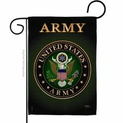 Breeze Decor 13 in. x 18.5 in. Army Garden Flag Double-Sided Armed Forces Decorative Vertical Flags