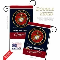Breeze Decor 13 in. x 18.5 in. Marines Proudly Family Garden Flag Double-Sided Armed Forces Decorative Vertical Flags -Breeze Decor Sales Store breeze decor garden flags hdg108411 bo c3 1000