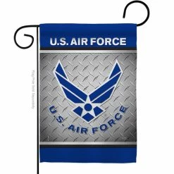 Breeze Decor 13 in. x 18.5 in. US Air Force Garden Double-Sided Armed Forces Decorative Vertical Flags