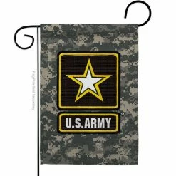 Breeze Decor 13 in. x 18.5 in. US Army Camoflash Garden Double-Sided Armed Forces Decorative Vertical Flags