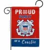 Breeze Decor 13 in. x 18.5 in. Proud Family Coastie Garden Flag Double-Sided Armed Forces Decorative Vertical Flags