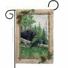 Breeze Decor 13 in. x 18.5 in. Black Bear and Cubs Wildlife Garden Flag Double-Sided Animals Decorative Vertical Flags