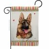 Breeze Decor 13 in. x 18.5 in. German Shepherd Happiness Dog Garden Flag Double-Sided Readable Both Sides Animals Decorative