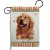 Breeze Decor 13 in. x 18.5 in. Dark Golden Retriever Happiness Dog Garden Flag Double-Sided Readable Both Sides Animals Decorative