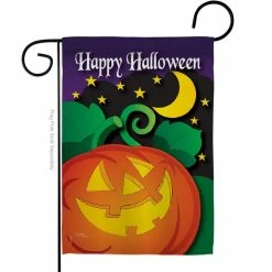Breeze Decor 13 in. x 18.5 in. Halloween Night Garden Flag Double-Sided Fall Decorative Vertical Flag