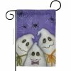 Breeze Decor 13 in. x 18.5 in. 3 Ghosts Garden Flag Double-Sided Fall Decorative Vertical Flag