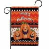 Breeze Decor 13 in. x 18.5 in. Halloween Trio Garden Flag Double-Sided Fall Decorative Vertical Flag