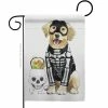 Breeze Decor 13 in. x 18.5 in. Spooky Skeleton Lab Garden Flag Double-Sided Fall Decorative Vertical Flag