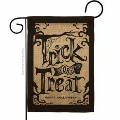 Breeze Decor 13 in. x 18.5 in. Halloween Trick Garden Flag Double-Sided Fall Decorative Vertical Flag