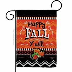 Breeze Decor 13 in. x 18.5 in. Happy Fall Garden Flag Double-Sided Fall Decorative Vertical Flags