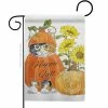 Breeze Decor 13 in. x 18.5 in. Happy Pumpkin Kitty Garden Flag Double-Sided Fall Decorative Vertical Flags