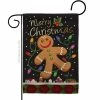 Breeze Decor 13 in. x 18.5 in. Gingerbread Christmas Garden Flag Double-Sided Winter Decorative Vertical Flags