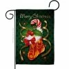 Breeze Decor 13 in. x 18.5 in. Xmas Stocking Christmas Garden Flag Double-Sided Winter Decorative Vertical Flags