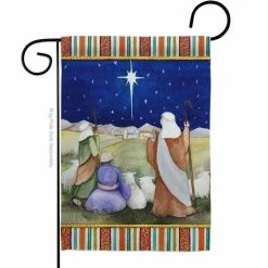Breeze Decor 13 in. x 18.5 in. Christmas in Bethlehem Nativity Garden Flag Double-Sided Winter Decorative Vertical Flags