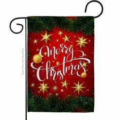 Breeze Decor 13 in. x 18.5 in. Bright Christmas Garden Flag Double-Sided Winter Decorative Vertical Flags
