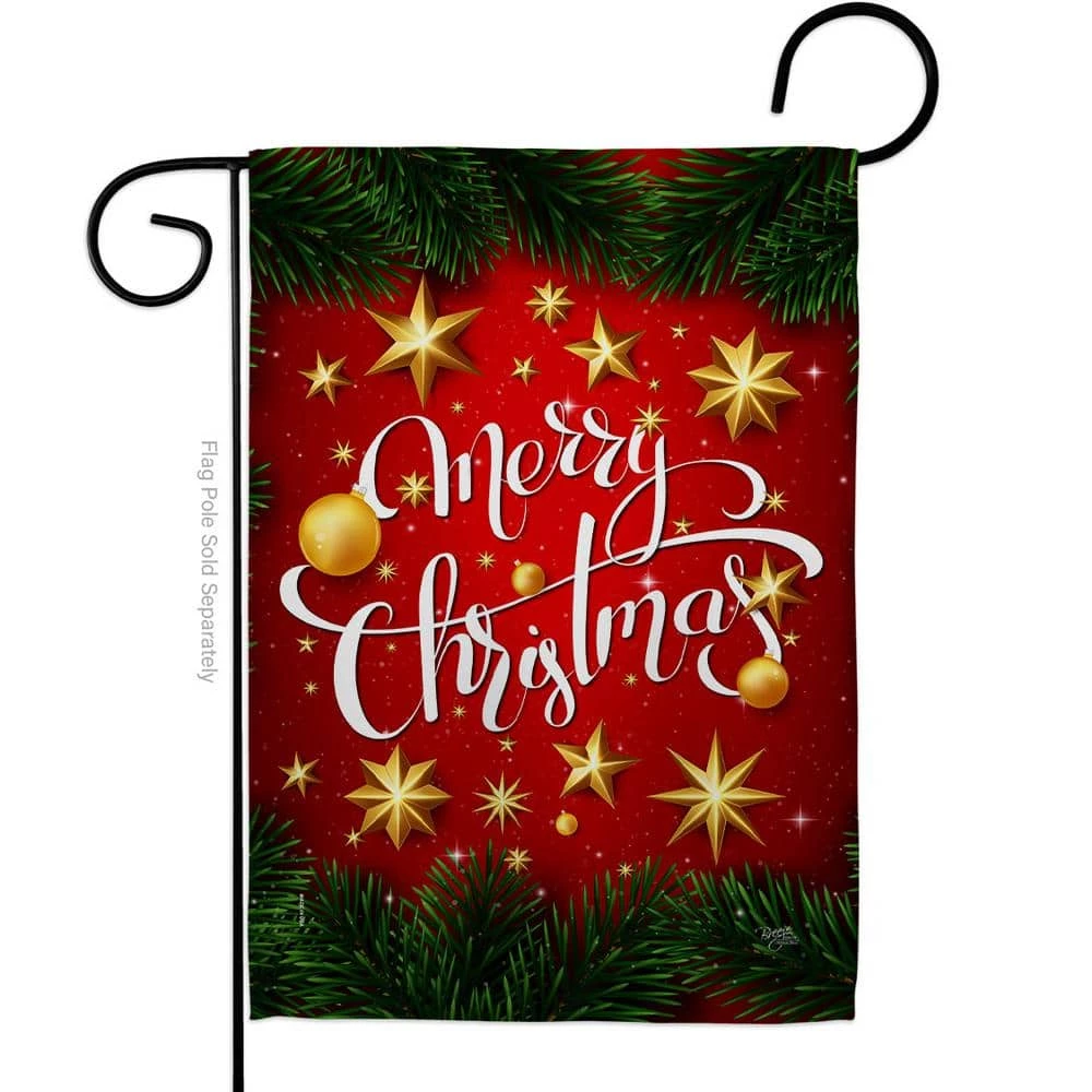 Breeze Decor 13 in. x 18.5 in. Bright Christmas Garden Flag Double-Sided Winter Decorative Vertical Flags 1 Breeze Decor 13 in. x 18.5 in. Bright Christmas Garden Flag Double-Sided Winter Decorative Vertical Flags