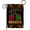 Breeze Decor 13 in. x 18.5 in. Kwanzaa Greeting Garden Flag Double-Sided Winter Decorative Vertical Flags