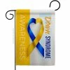 Breeze Decor 13 in. x 18.5 in. Down Syndrome Awareness Garden Flag 2-Sided Support Decorative Vertical Flags