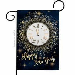Breeze Decor 13 in. x 18.5 in. Countdown New Year Garden Flag Double-Sided Winter Decorative Vertical Flags