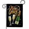 Breeze Decor 13 in. x 18.5 in. Cheers To Happy New Year Garden Flag Double-Sided Winter Decorative Vertical Flags