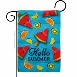 Breeze Decor 13 in. x 18.5 in. Summer Fruits Garden Flag Double-Sided Food Decorative Vertical Flags