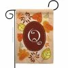 Breeze Decor 13 in. x 18.5 in. Autumn Q Initial Garden Flag Double-Sided Fall Decorative Vertical Flags