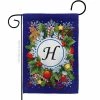 Breeze Decor 13 in. x 18.5 in. Winter H Initial Wonderland Garden Flag Double-Sided Decorative Vertical Flags