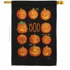 Breeze Decor 28 in. x 40 in. Pumpkins Boo Fall House Flag Double-Sided Decorative Vertical Flags