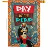 Breeze Decor 28 in. x 40 in. Joyful Day of Dead Fall House Flag Double-Sided Decorative Vertical Flags