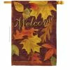 Breeze Decor 28 in. x 40 in. Fall Leaves Fall House Flag Double-Sided Decorative Vertical Flags