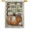 Breeze Decor 28 in. x 40 in. Harvest Blessings Fall House Flag Double-Sided Decorative Vertical Flags