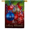 Breeze Decor 28 in. x 40 in. Ornaments Christmas House Flag Double-Sided Winter Decorative Vertical Flags