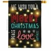 Breeze Decor 28 in. x 40 in. Lightful Merry Christmas Love House Flag Double-Sided Winter Decorative Vertical Flags