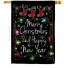 Breeze Decor 28 in. x 40 in. Chalkboard Merry Christmas House Flag Double-Sided Winter Decorative Vertical Flags