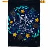 Breeze Decor 28 in. x 40 in. New Year Vibes House Flag Double-Sided Winter Decorative Vertical Flags