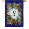 Breeze Decor 28 in. x 40 in. Winter S Initial Wonderland House Flag Double-Sided Decorative Vertical Flags