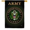 Breeze Decor 28 in. x 40 in. Army House Flag Double-Sided Armed Forces Decorative Vertical Flags
