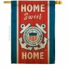 Breeze Decor 2.3 ft. x 3.3 ft. Home Sweet Coast Guard 2-Sided House Flag Armed Forces Decorative Vertical Flags