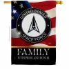 Breeze Decor 2.3 ft. x 3.3 ft. US Space Force Family Honor 2-Sided House Flag Armed Forces Decorative Vertical Flags