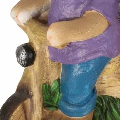 Noble House Riser 19.25 in. Tall Brown and Blue Concrete Lightweight Rabbit Planter -Breeze Decor Sales Store brown and blue noble house plant pots 105967 4f 1000