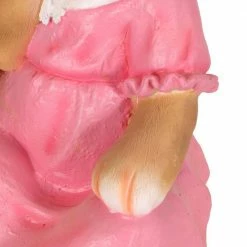 Noble House Ello me 19.75 in. Tall Brown and Pink Concrete Lightweight Rabbit Planter -Breeze Decor Sales Store brown and pink noble house plant pots 105966 c3 1000