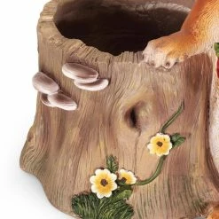 Noble House Rogge 15.25 in. Tall Brown Lightweight Concrete Squirrel Planter -Breeze Decor Sales Store brown noble house plant pots 105957 4f 1000