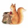 Noble House Rogge 15.25 in. Tall Brown Lightweight Concrete Squirrel Planter